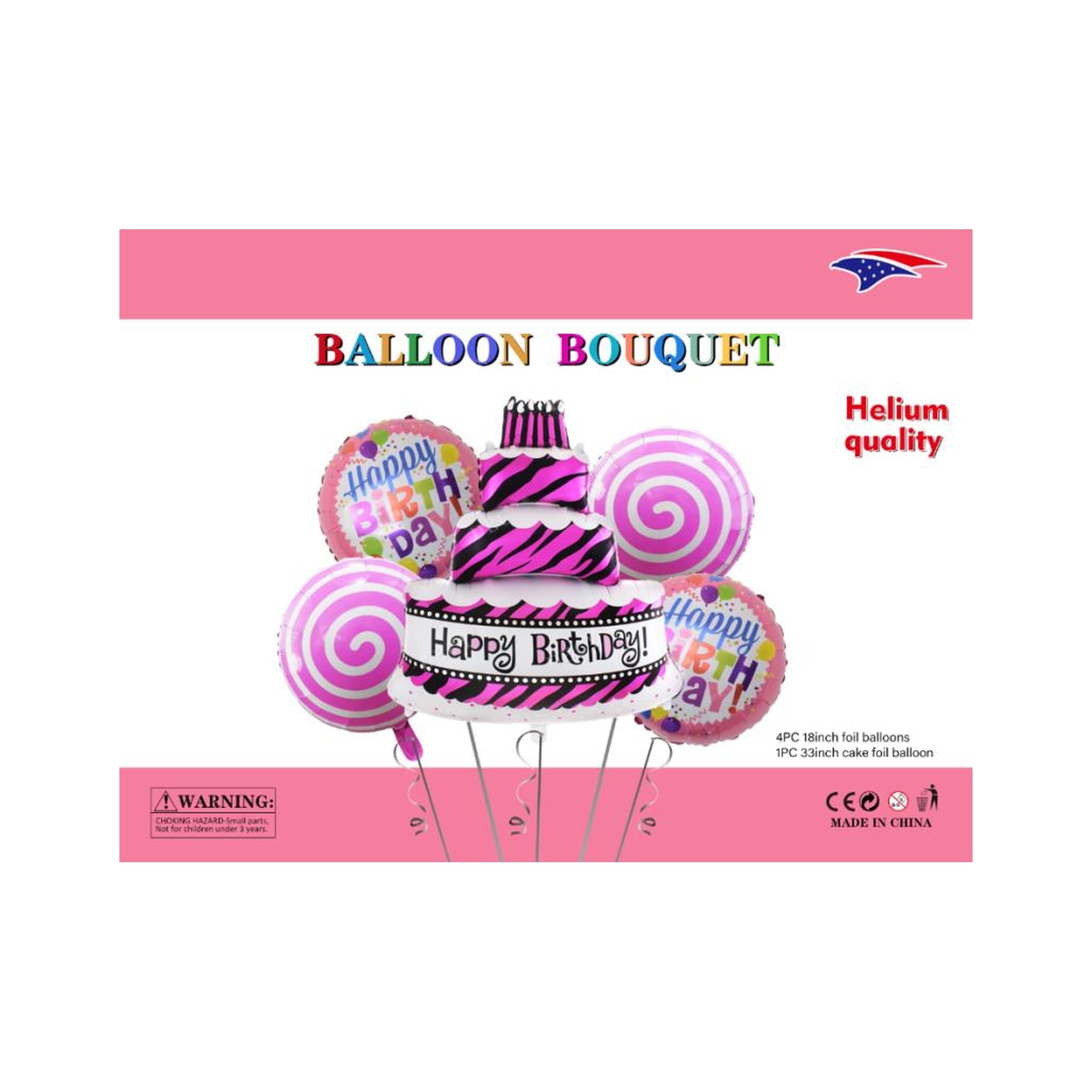 (c) Balloon Bouquet Cake Pink